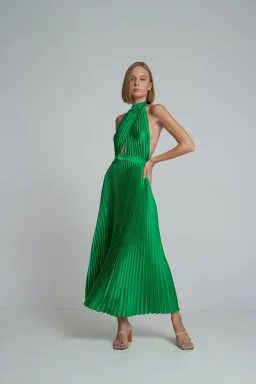 L'Idée Soirée Renaissance Gown Bright Green Size 12 for rent on The Volte - image 2