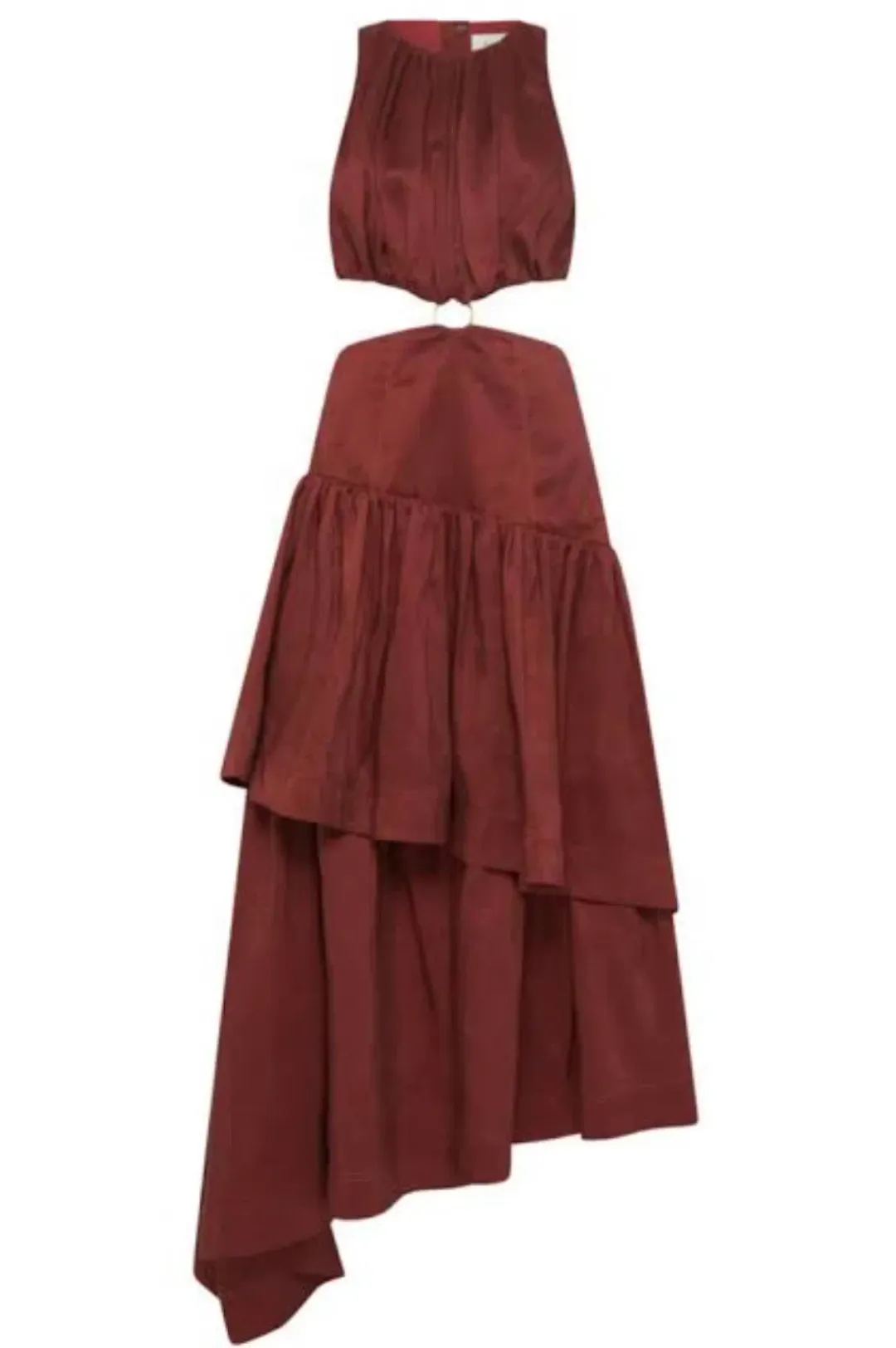Aje Caliente Cut Out Dress Brown Size 10 for rent on The Volte - main image