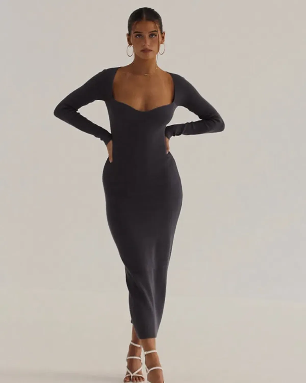 Indian Summer The Label Bella Maxi Dress Slate Size S/Au 8 for rent on The Volte - main image