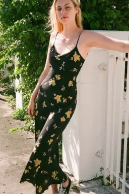Realisation Par Phoebe Blossom Bias Slip Dress Black Size Small for rent on The Volte - image 2