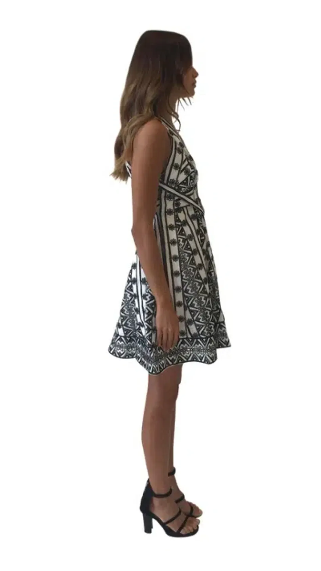 Thurley Star Crossed Lovers Dress Black/White Size 6 for rent on The Volte - main image