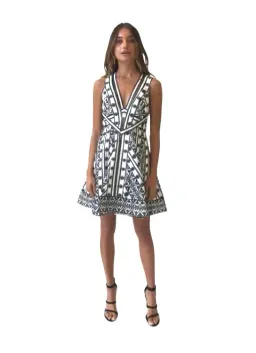 Thurley Star Crossed Lovers Dress Black/White Size 6 for rent on The Volte - image 1