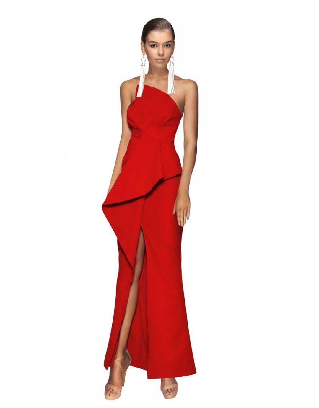 Elle Zeitoune Red Esmerelda Dress size 12 for rent on The Volte - main image