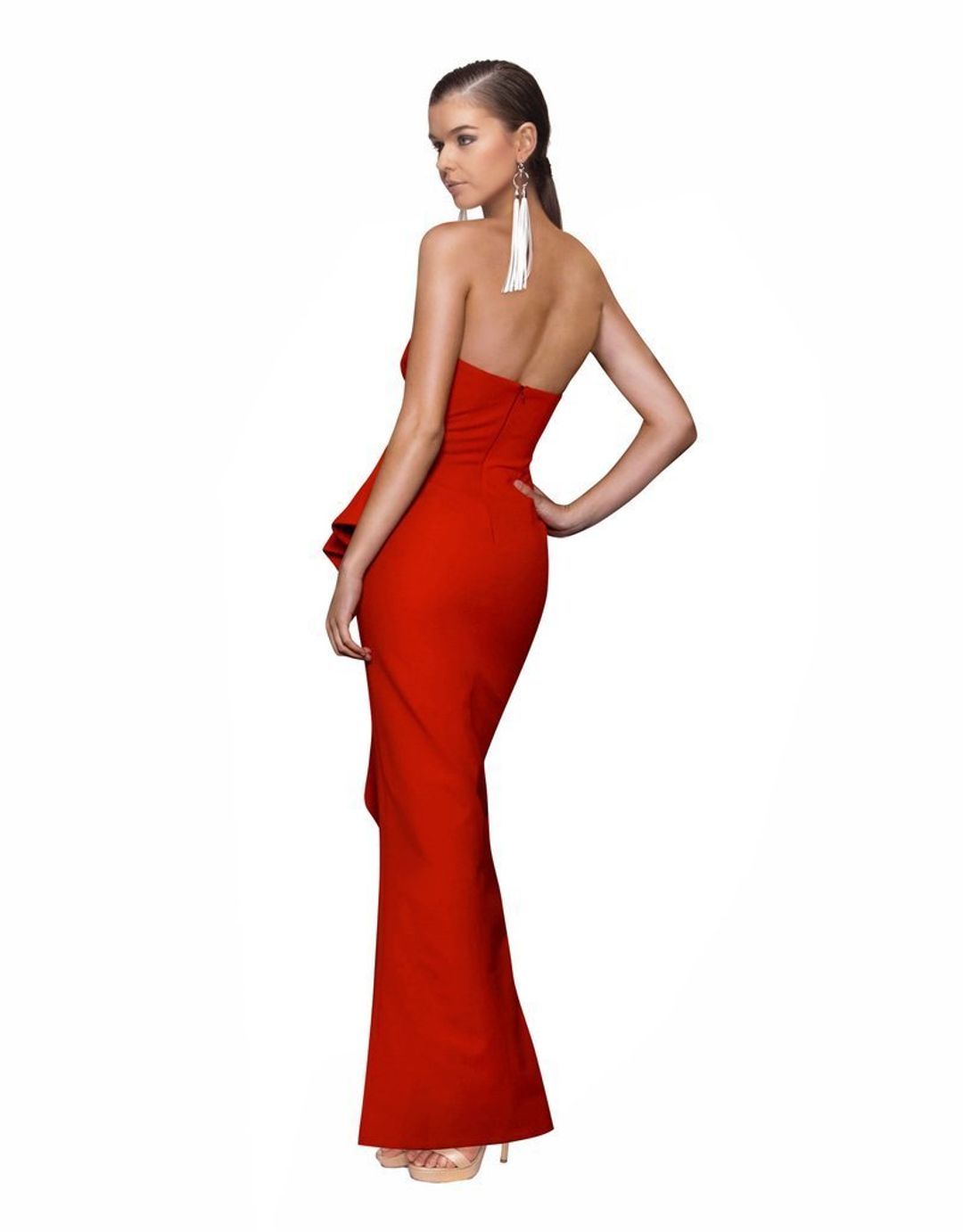 Elle Zeitoune Red Esmerelda Dress size 12 for rent on The Volte - main image