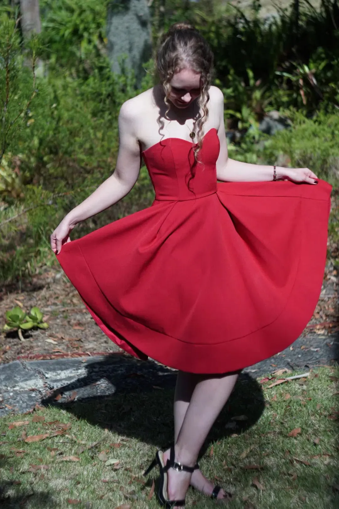 Pilgrim Midnight Chaos Dress in Red Size 6 for rent on The Volte - main image
