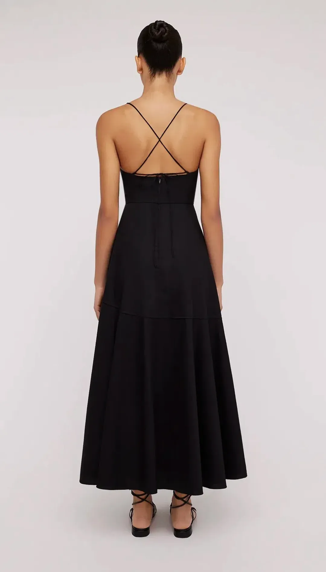 Scanlan Theodore Parachute Strappy Dress Black Size 10 for rent on The Volte - main image