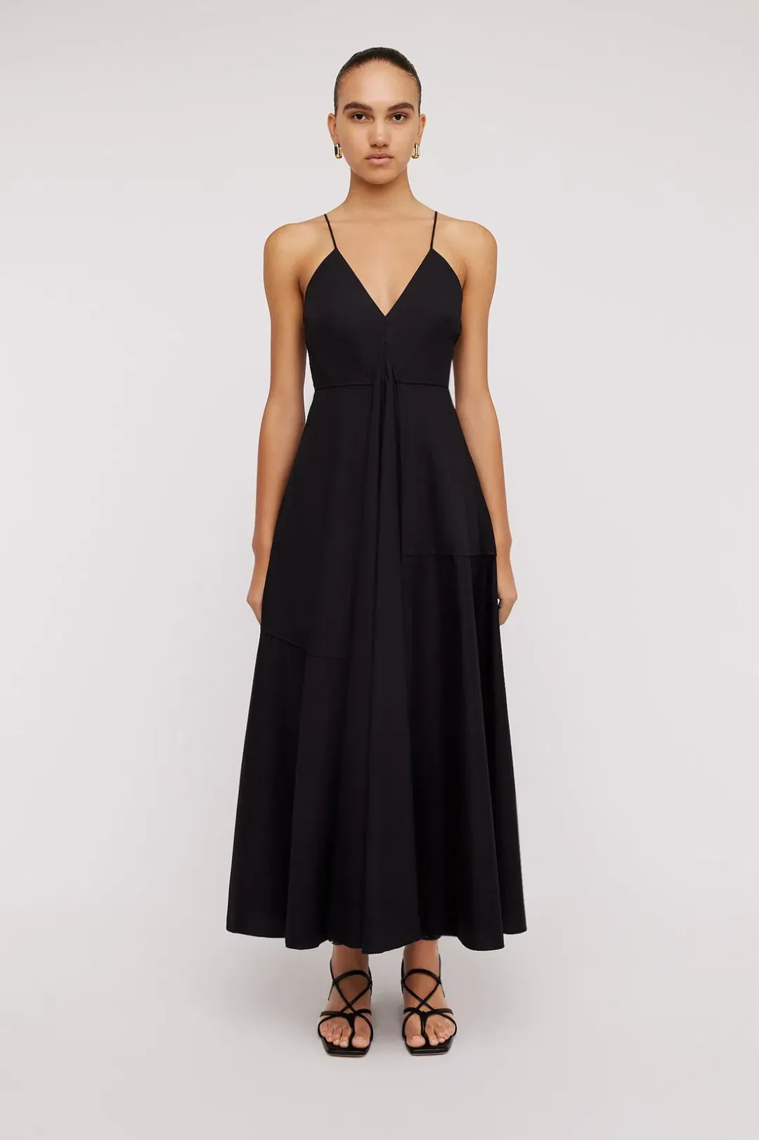 Scanlan Theodore Parachute Strappy Dress Black Size 10 for rent on The Volte - main image