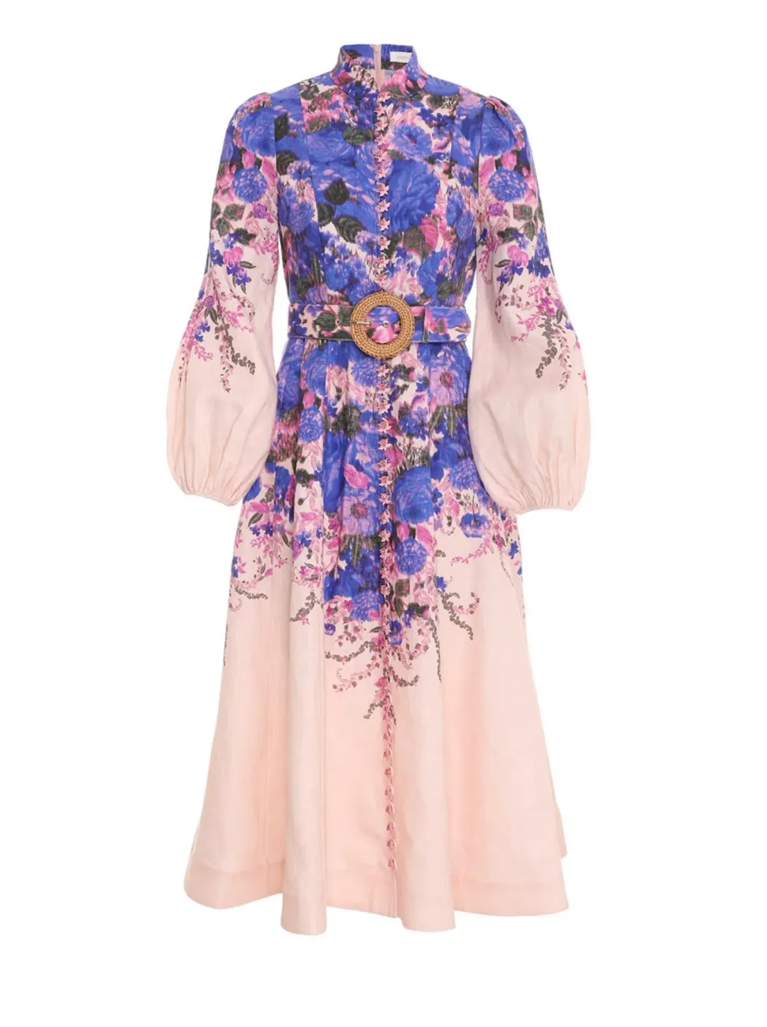 Zimmermann High Tide Buttoned Midi Dress Floral Size 2 / Au 12 for rent on The Volte - main image
