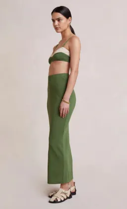 Bec & Bridge Miranda Knit Top and Skirt Set Olive Size 12 for rent on The Volte - image 1