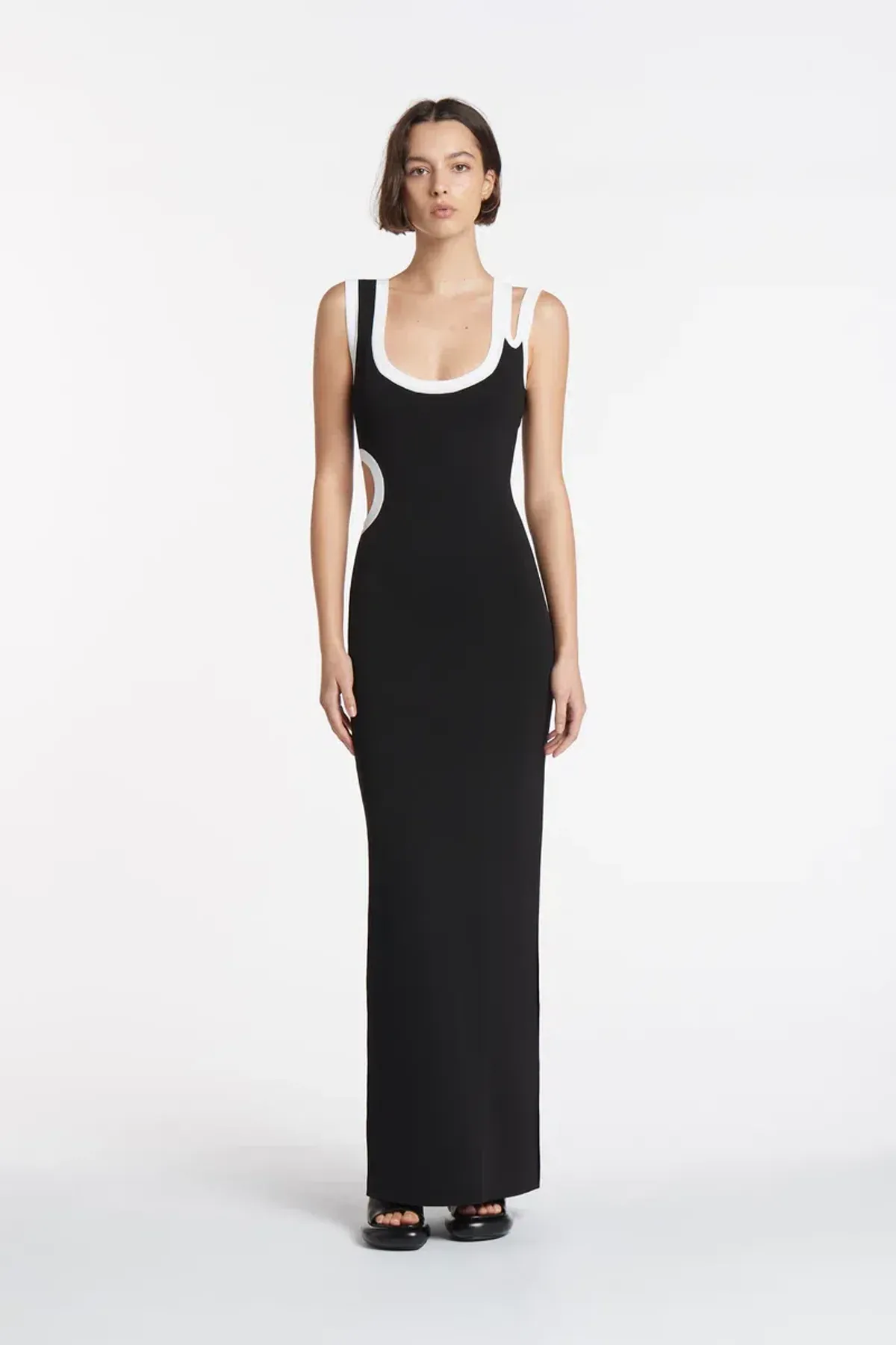 Sir the Label Evalina Cut Out Dress Black Size AU 6 for rent on The Volte - main image
