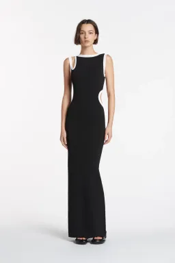 Sir the Label Evalina Cut Out Dress Black Size AU 10  for rent on The Volte - image 2