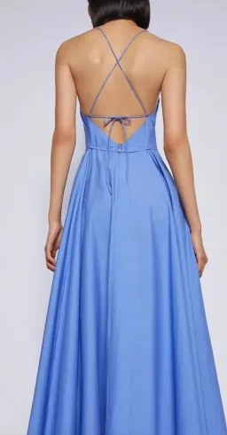 Scanlan Theodore Parachute Cotton Strappy Dress in Mauve Size 6 / XS for rent on The Volte - image 3