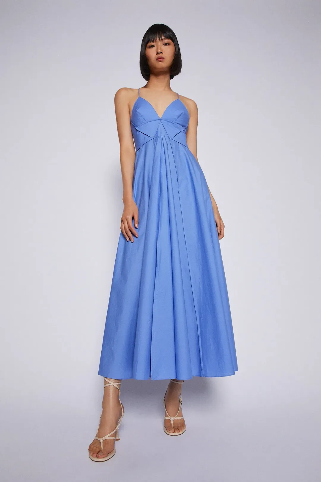 Scanlan Theodore Parachute Cotton Strappy Dress in Mauve Size 6 / XS for rent on The Volte - main image