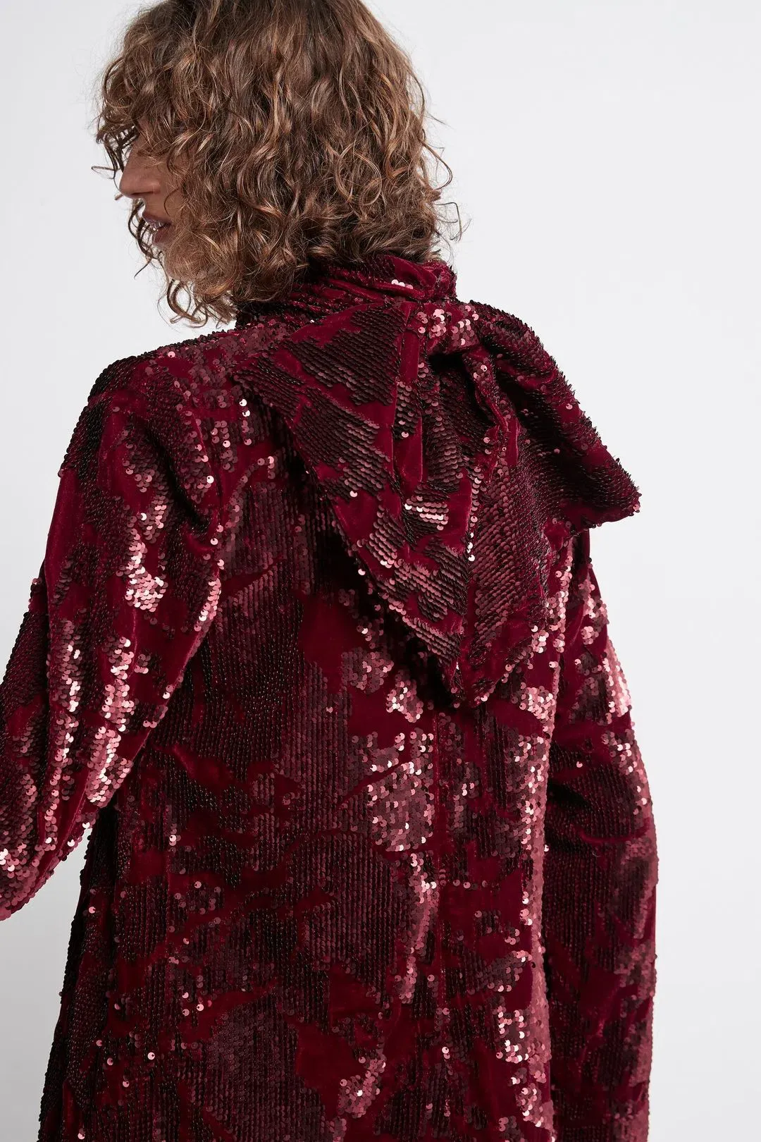 Aje Rebellion Embellished Velvet Mini Dress Burgundy Size 8 / S  for rent on The Volte - main image