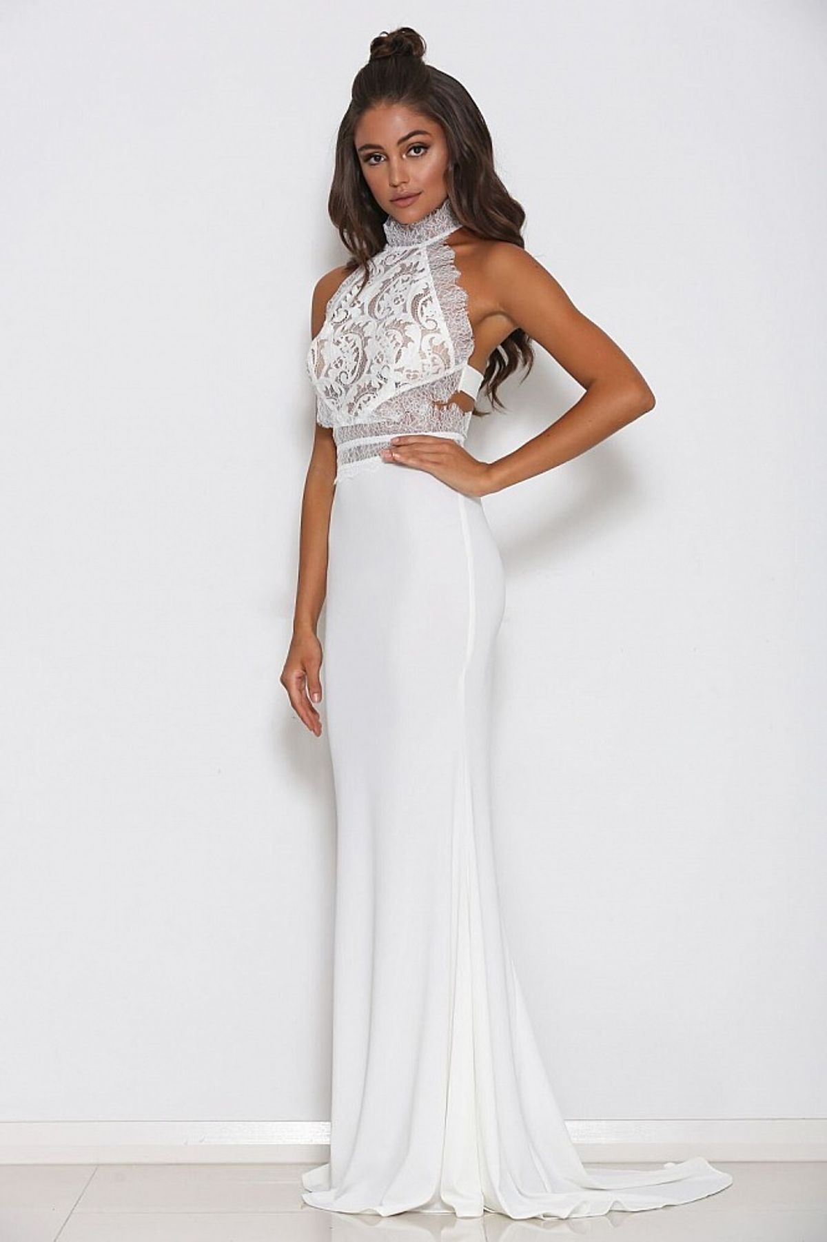 Blu Gown (white) Abyss By Abby for rent on The Volte - main image
