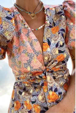 Never Fully Dressed Gold Zsa Zsa Spliced Dress Print Size 8  for rent on The Volte - image 2