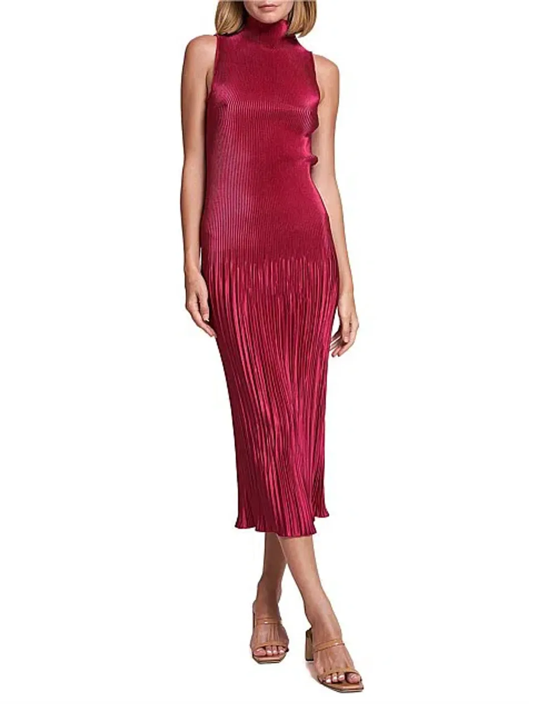 L'Idee Soiree Moss Gown in Ruby Size 10 for rent on The Volte - main image