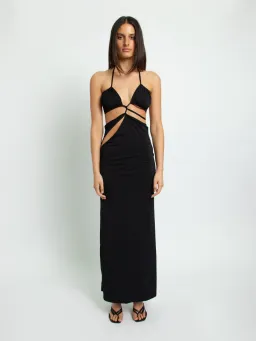 Christopher Esber Displace Dress Black Size 6 / XS for rent on The Volte - image 1