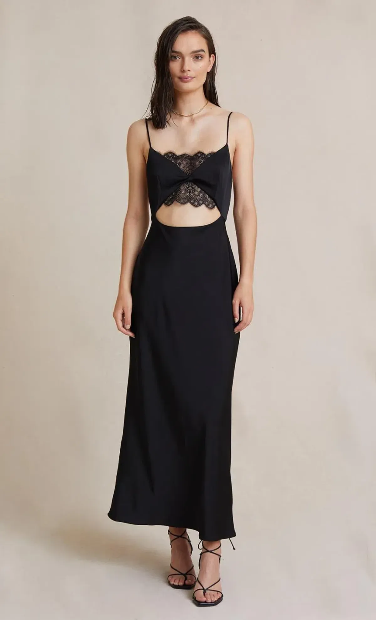 Bec & Bridge Valerie Midi Dress Black Size 8  for rent on The Volte - main image
