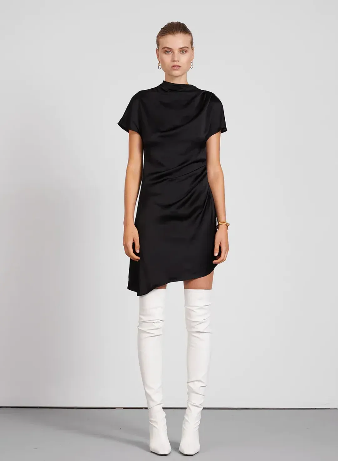 Anna Quan Macey Mini Dress Ebony Size 8 for rent on The Volte - main image