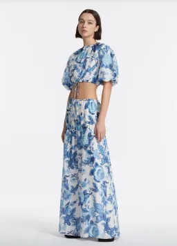 Sir The Label Amaris Puff Sleeve Top & Gathered Skirt Set Floral Size 0 / Au 6 for rent on The Volte - image 2