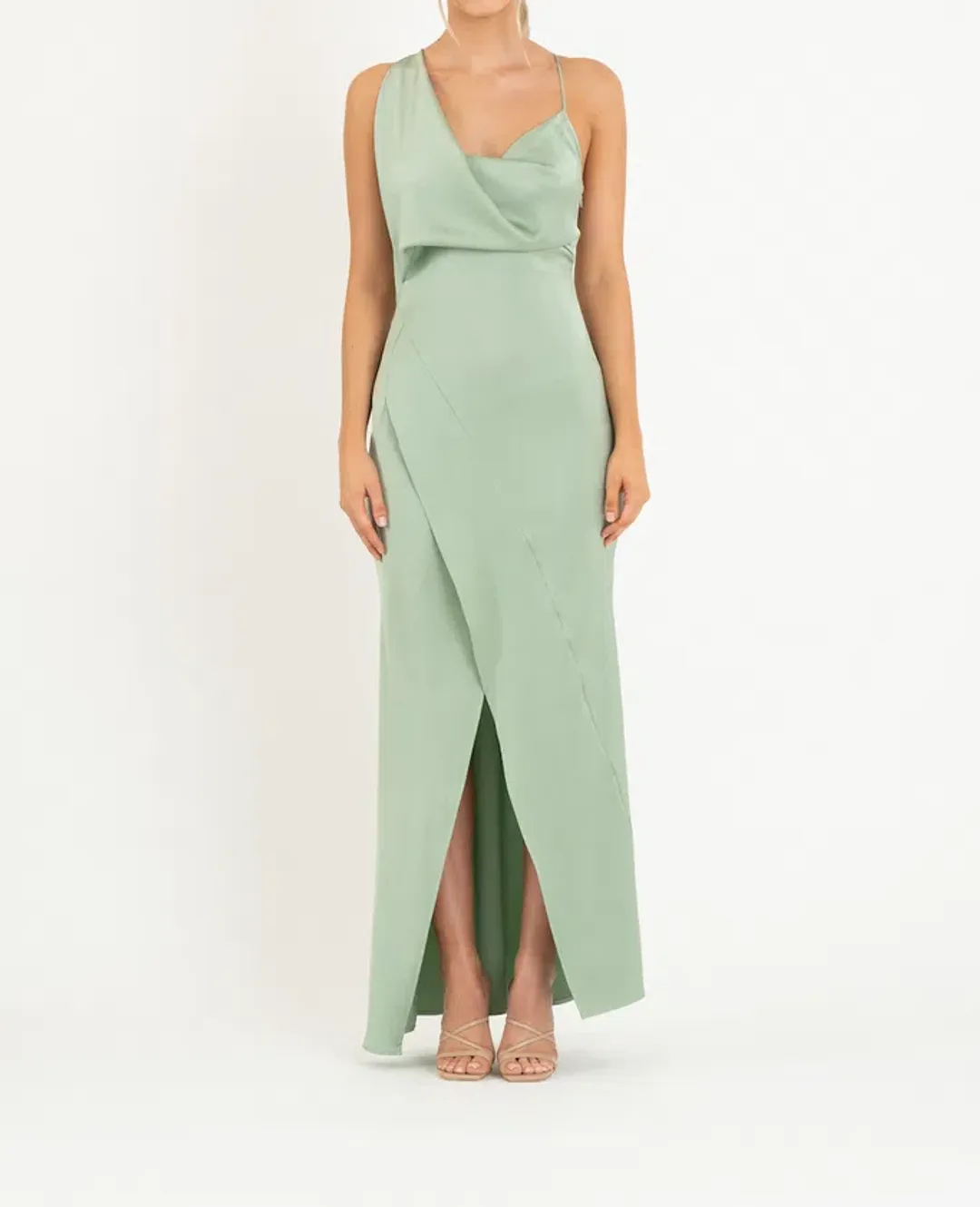 One Fell Swoop Muse Maxi Dress Seafoam Green Size 8 for rent on The Volte - main image