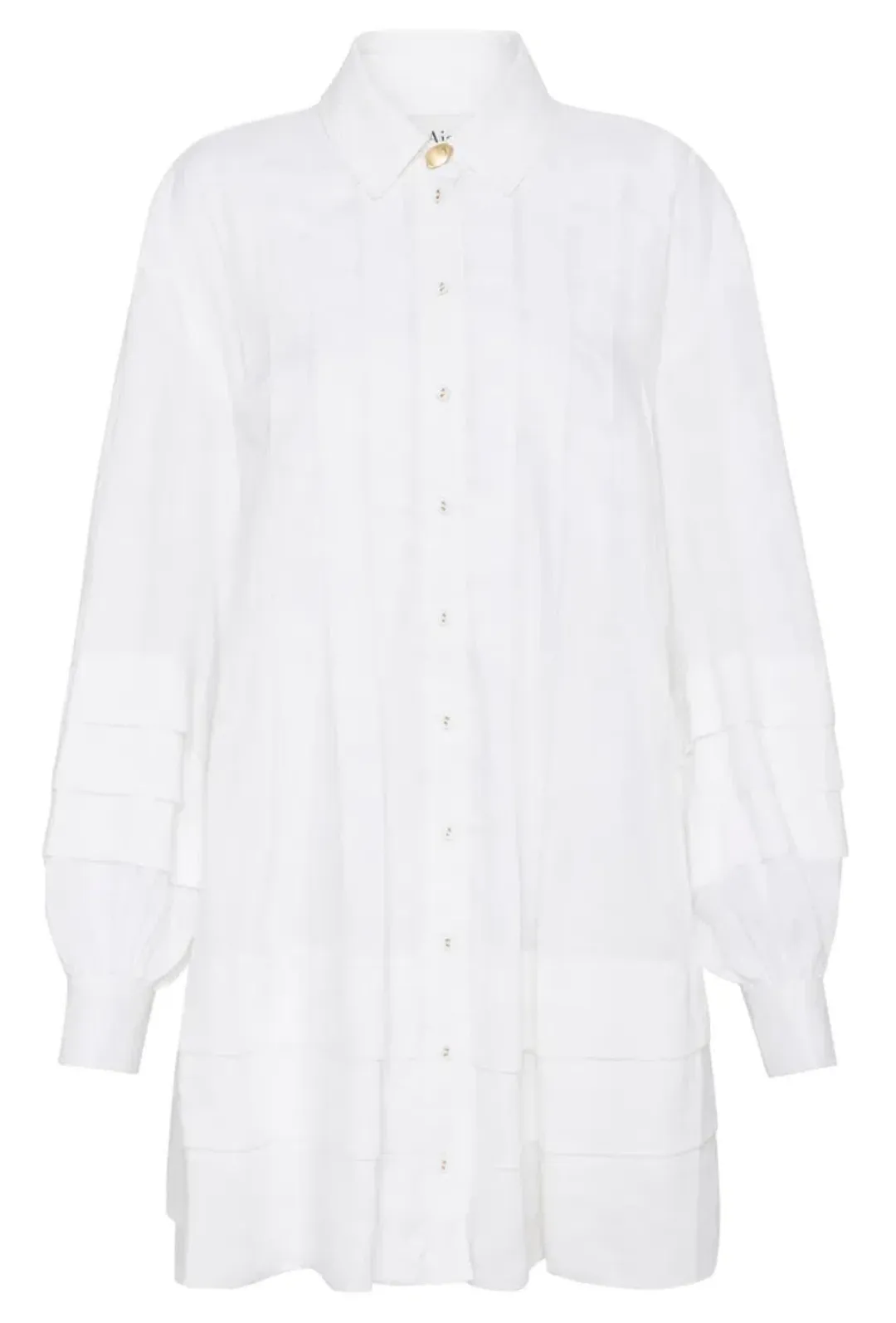 Aje Recurrence Belted Smock Dress White Size 10 / M for rent on The Volte - main image