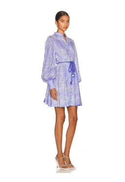 Zimmerman Violet Button Up Mini Dress in Cornflower Bandana Print Size 1 / Au 10 for rent on The Volte - image 2