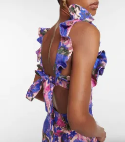 Zimmermann High Tide Frilled Mini Dress Floral Size 0P/AU 6 for rent on The Volte - image 6