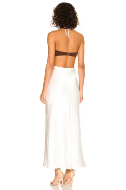 Bec & Bridge Nadia Cut Out Dress Chocolate/Ivory Size 6  for rent on The Volte - image 2