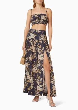 Bec & Bridge Opaline Crop Top and Maxi Skirt Set Floral Size 8  for rent on The Volte - image 1