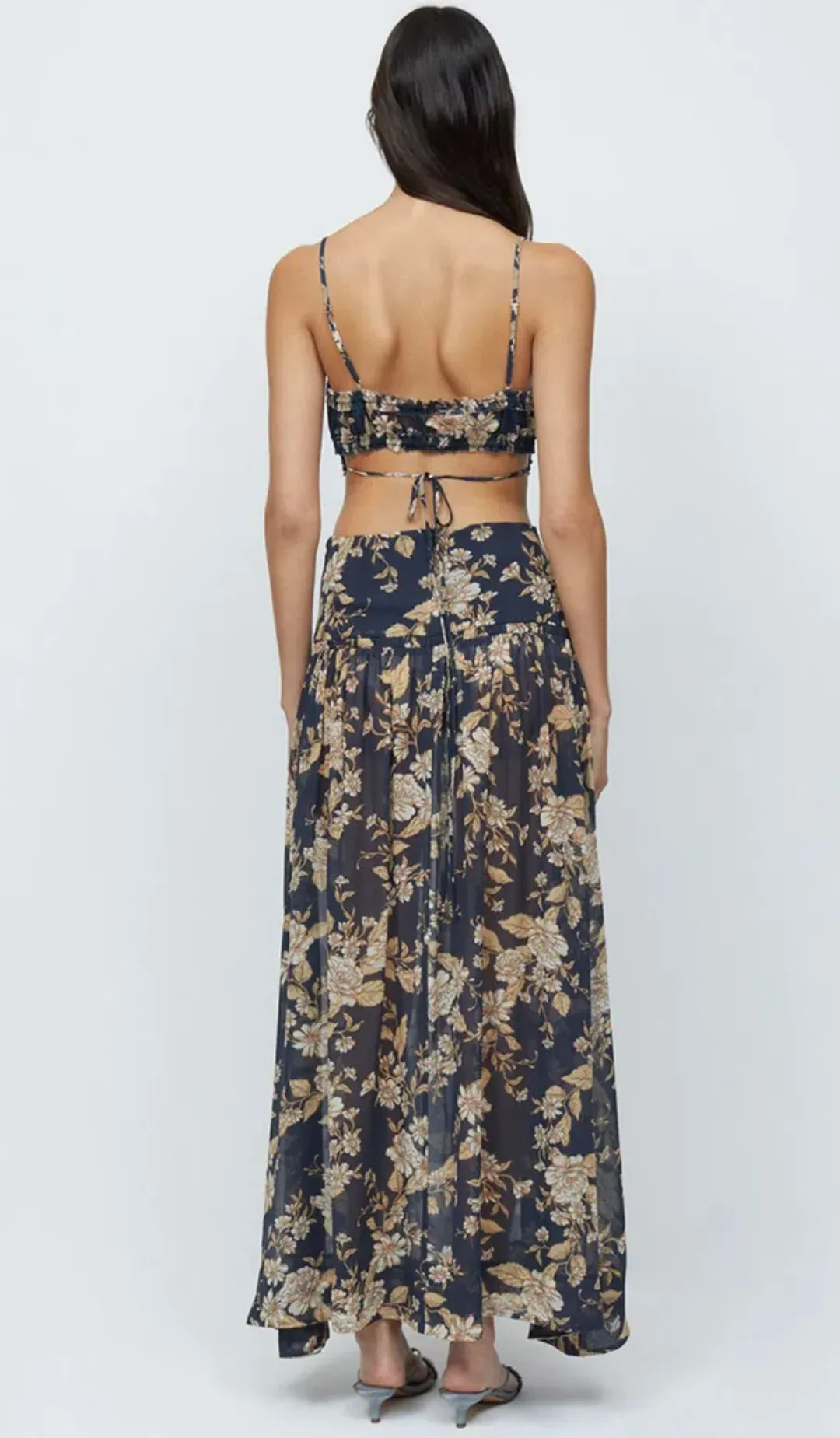 Bec & Bridge Opaline Crop Top and Maxi Skirt Set Floral Size 8  for rent on The Volte - main image