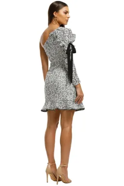 Rebecca Vallance Sophia One Shoulder Dress White Floral Size 8 for rent on The Volte - image 2