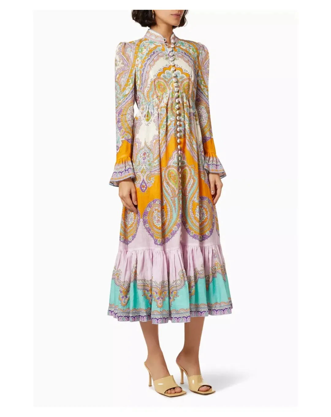 Zimmermann Lola Paisley Midi Dress in Daisy Paisley Size 1 / AU 10 for rent on The Volte - main image