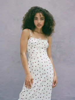 Realisation Par The Alba White Strawberry Midi Dress Size S/AU 8 for rent on The Volte - image 2