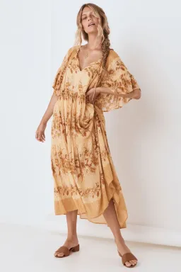 Spell & The Gypsy Coco Lei Mumu Dress Caramel Size S for rent on The Volte - image 1