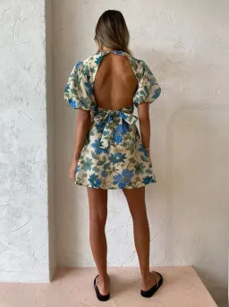 Sir the Label Celia Open Back Mini Dress Marguerite Floral Size AU 12 for rent on The Volte - image 3