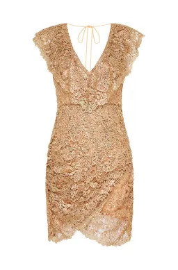 Spell Nina Shift Mini Dress Gold Size M / Au 10 for rent on The Volte - image 5