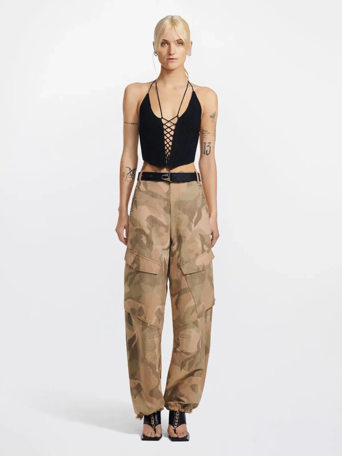 Dion Lee  Crochet Tie Corset Black Size S / Au 8 for rent on The Volte - main image