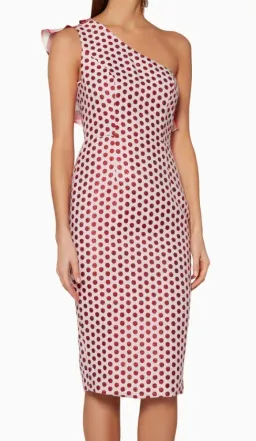 Atoir One Perfect Day Midi Dress Pink/Red Size 10  for rent on The Volte - image 2