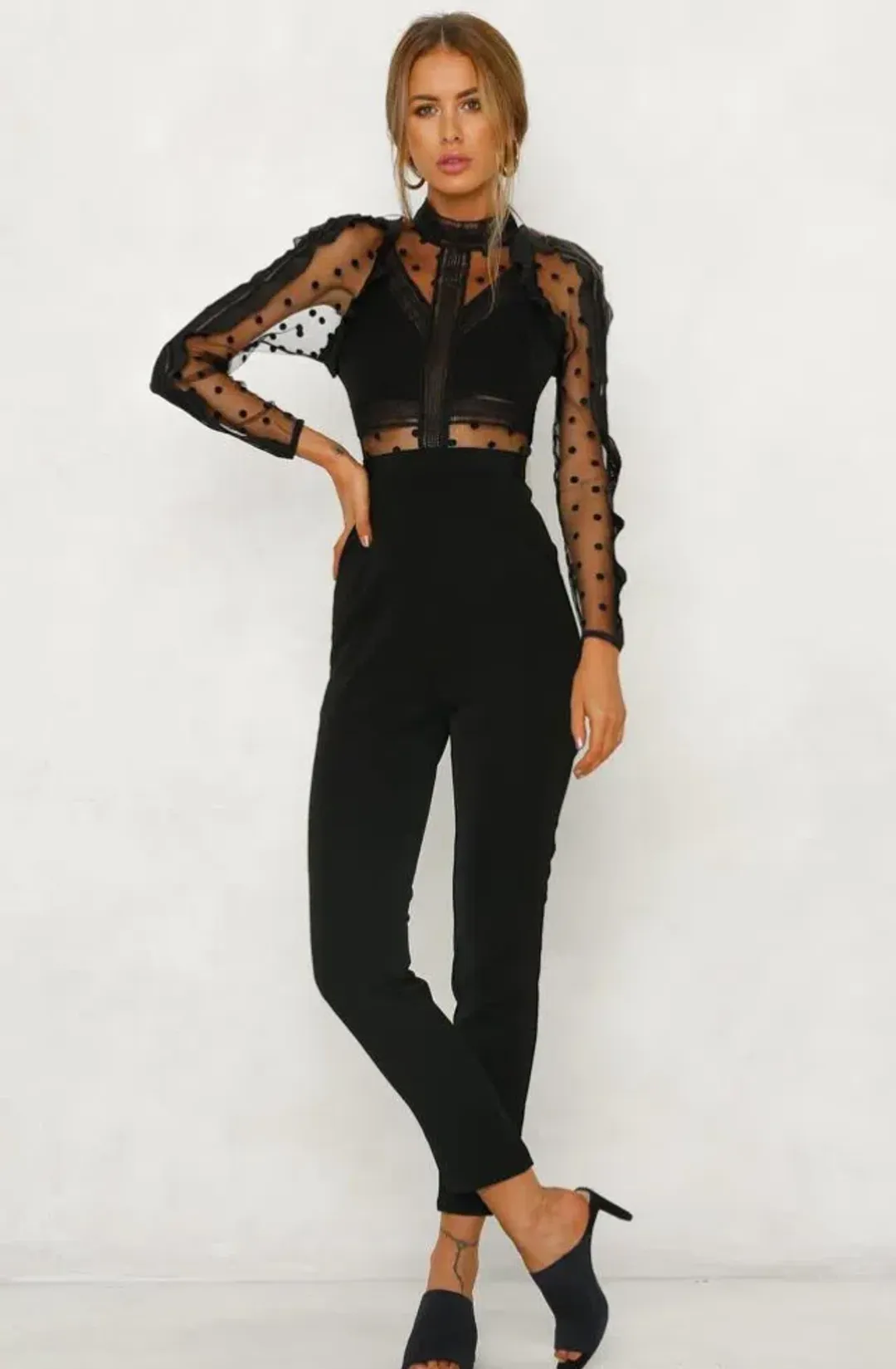 Mossman Find You Again Jumpsuit Black Size 10 for rent on The Volte - main image