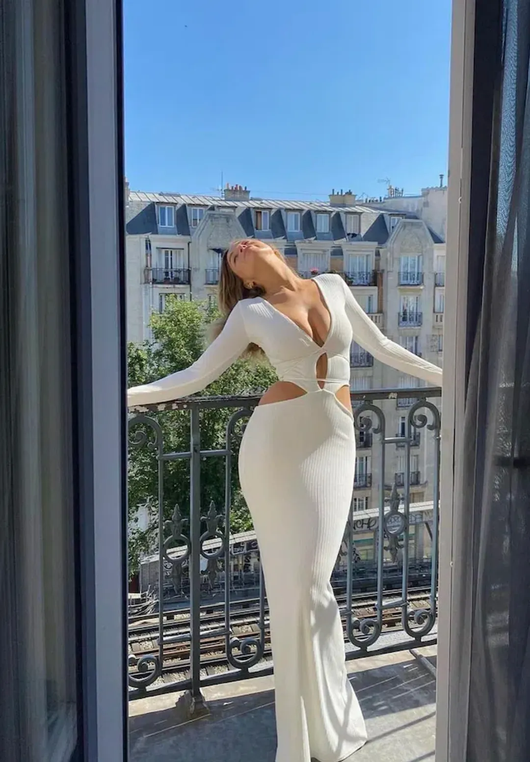 Arcina Ori Aston Dress Ivory Size 6 / XS for rent on The Volte - main image