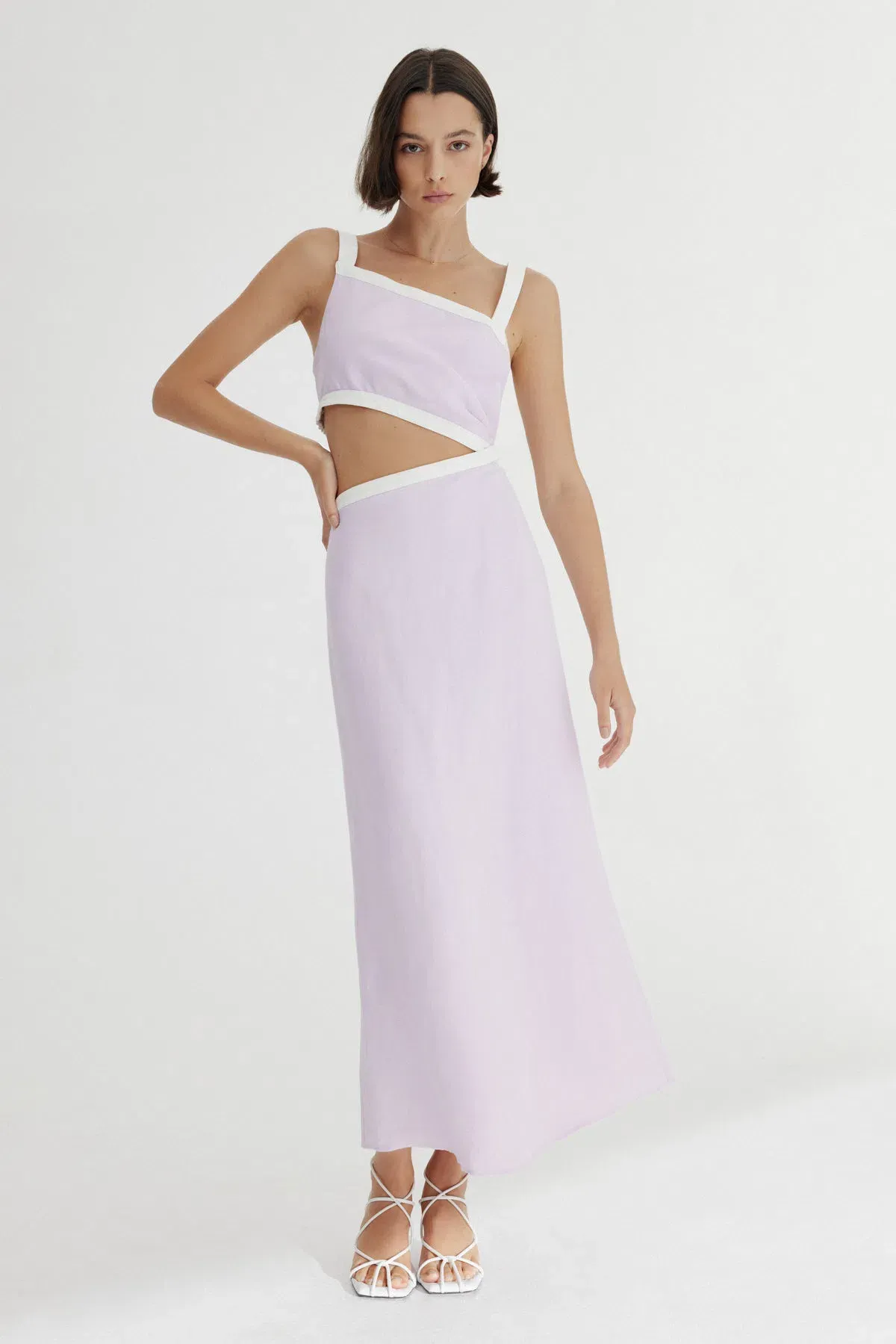 Significant Other Elena Midi Dress Lilac Size 8  for rent on The Volte - main image