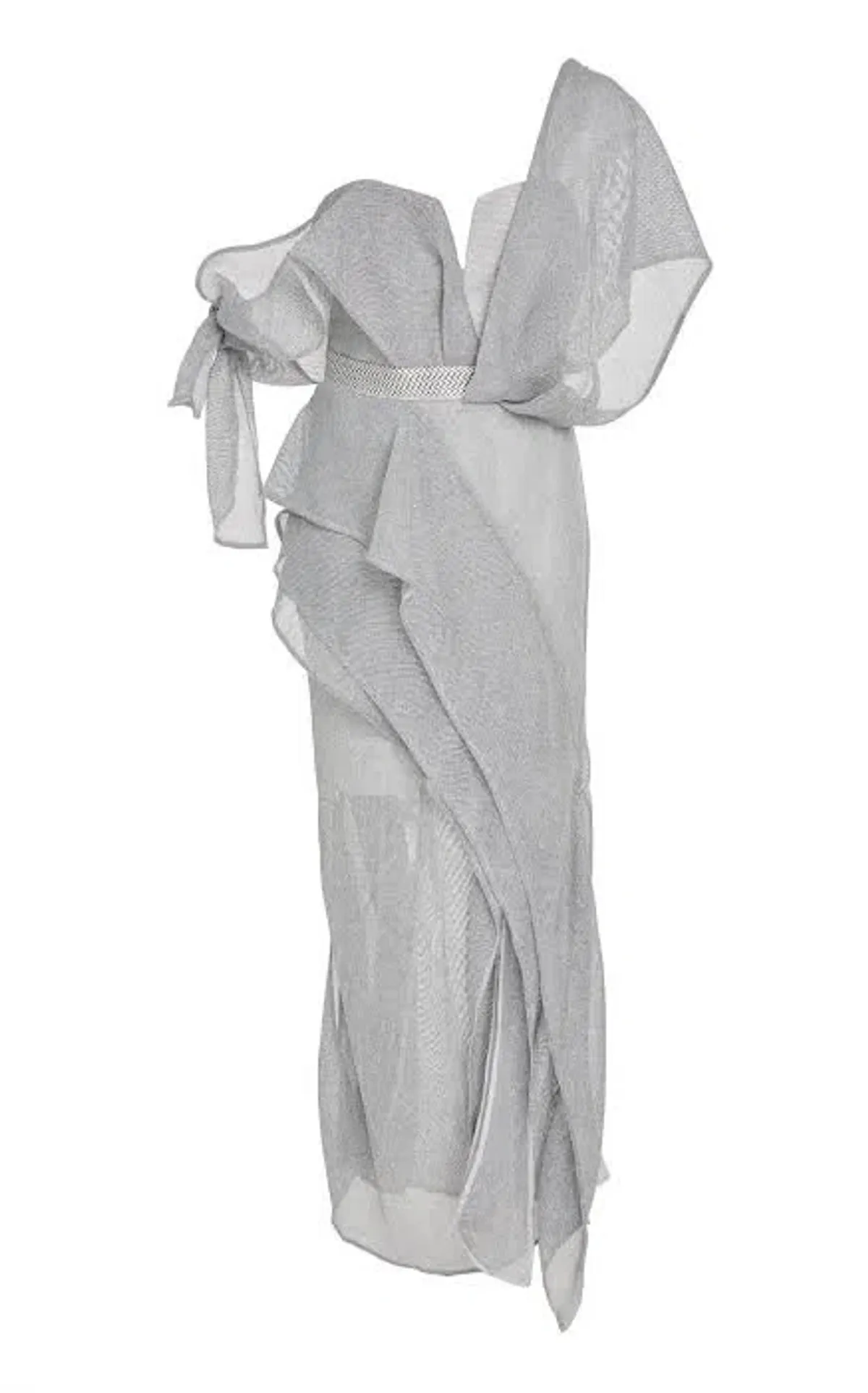 Acler Leonie Asymmetrical Dress Glacier Size 8 for rent on The Volte - main image