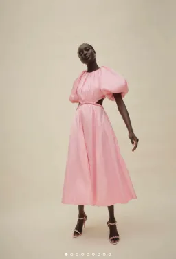 Aje Capucine Puff Sleeve Midi Dress Pink Size 6 / XS for rent on The Volte - image 6