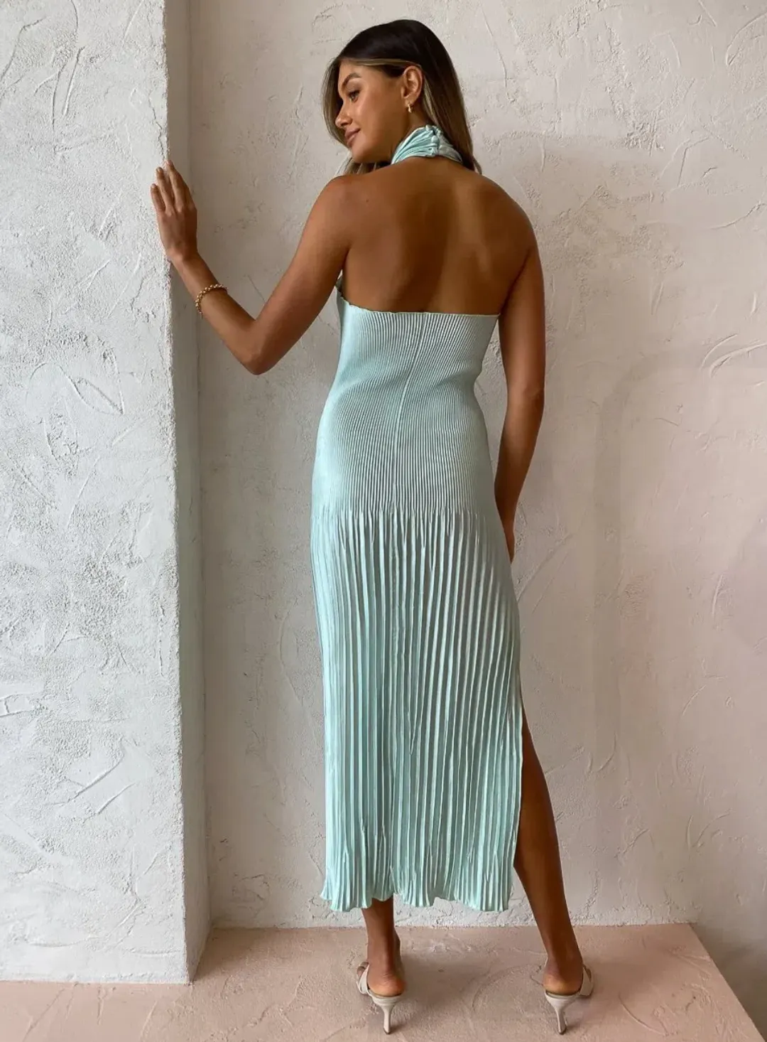 L'idée Soirée Halter Gown Mint Size 12 for rent on The Volte - main image