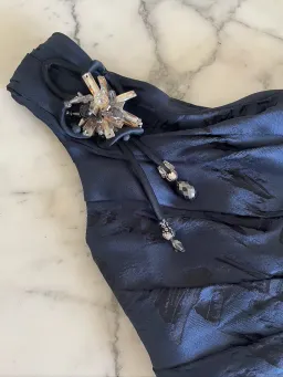 J. Mendel Paris Floor-Length Gown Navy Blue Size AU 12  for rent on The Volte - image 3