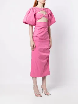 Rachel Gilbert Dahli Midi Dress Pink Size 1 / Au 8 for rent on The Volte - image 1