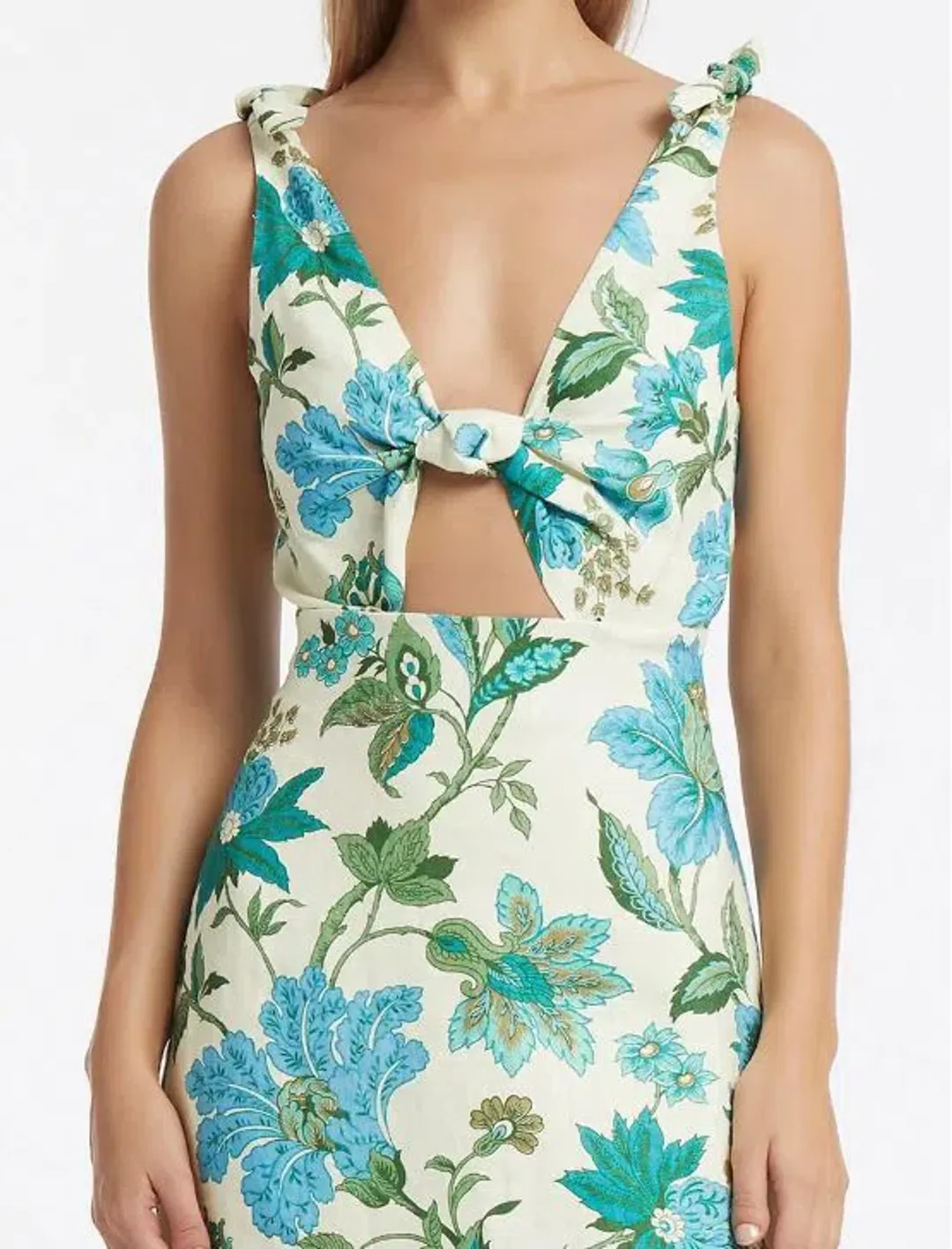 Sir the Label Alexandre Tie Midi Dress Marguerite Floral Print Size 3 / Au 12 for rent on The Volte - main image