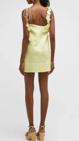 Zimmermann High Tide Shift Flower Mini Dress Yellow Size 1 / Au 10 for rent on The Volte - image 5